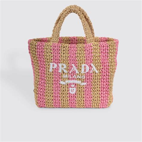 prada straw bag pink|prada beach bag price list.